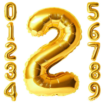 40 Inch Gold Digital Number Balloons Huge Giant Balloons Foil Mylar Number Balloons for Birthday Party, Wedding, Bridal